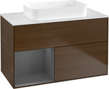 Villeroy & Boch Finion Waschtischunterschrank 1000 mm Glossy White Lacquer – mit LED-Beleuchtung & SoftClosing