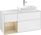 weiß / Mitteldichte Faserplatte (MDF) / G801P C 1200x603x501mm Glossy White