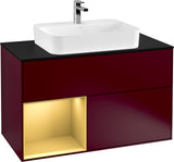 Villeroy & Boch Finion Waschtischunterschrank 1000 mm Glossy White Lacquer mit LED-Beleuchtung