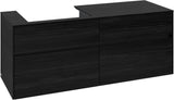 Villeroy & Boch Waschtischunterschrank Collaro C085 Black Oak 1400 mm mit 4 Auszügen und SoftClosing