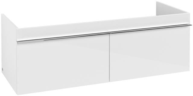 Villeroy & Boch Venticello Waschbeckenunterschrank 1253 mm Glossy White – 2 Auszüge, wandhängend