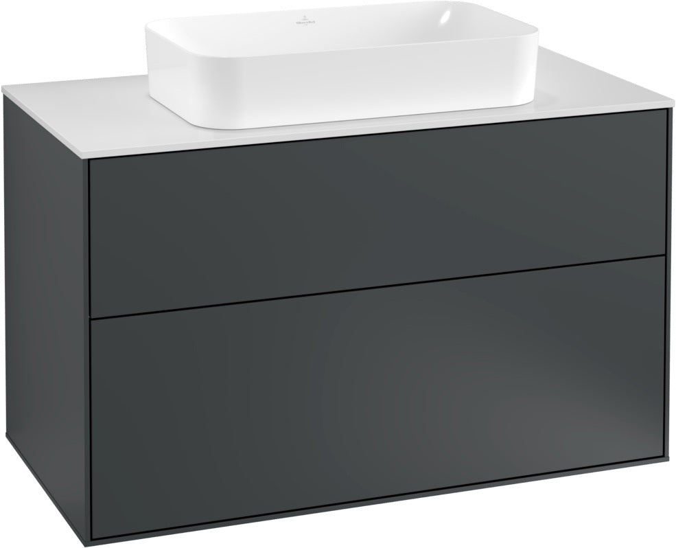 Villeroy & Boch Finion Waschtischunterschrank G23100GF 1000 mm Glossy White mit LED-Beleuchtung