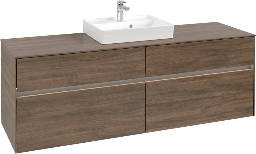 Villeroy & Boch Waschtischunterschrank Collaro C077 B0 1600 mm Arizona Oak mit LED-Beleuchtung