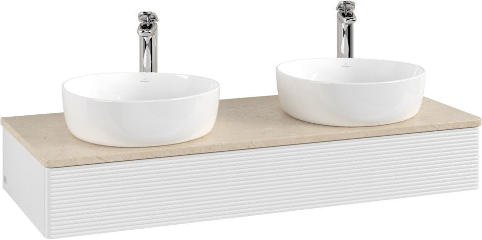 Villeroy & Boch Waschtischunterschrank Antao L13153 1200 mm Glossy White Lacquer mit Auszugsbeleuchtung