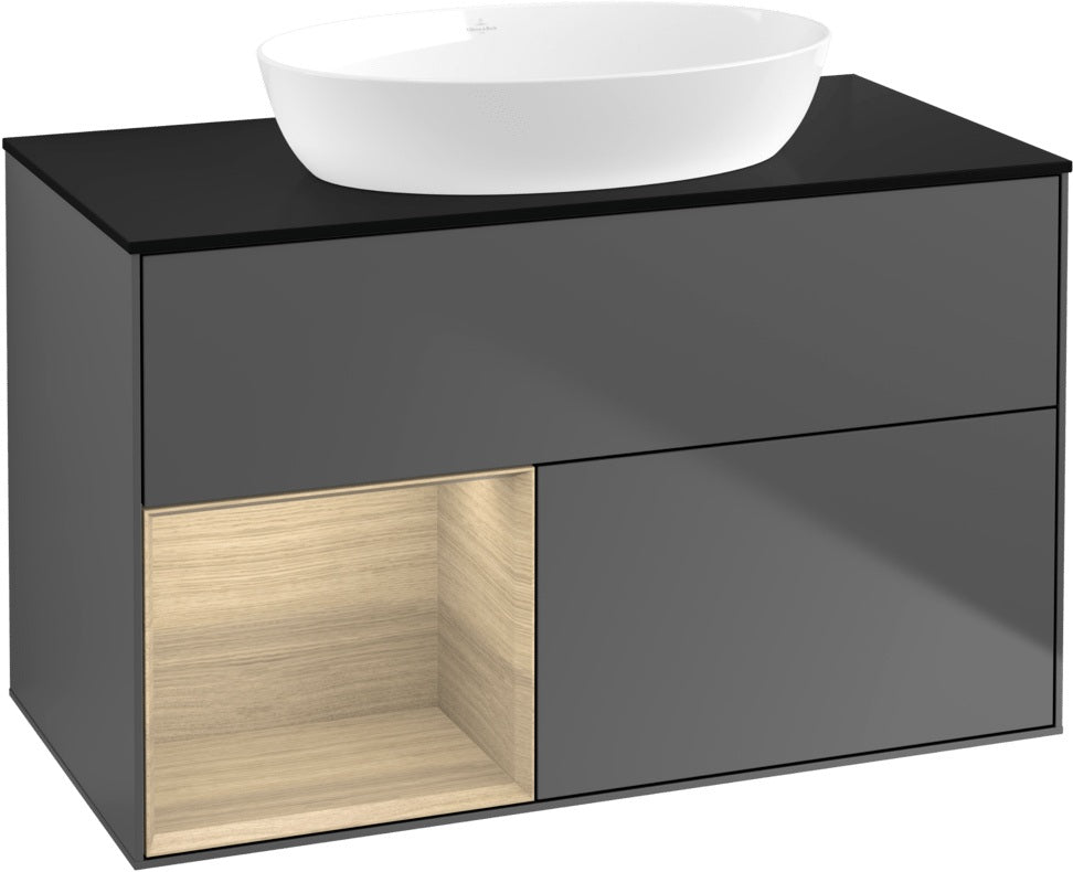 Villeroy & Boch Finion Waschtischunterschrank 1000 mm Glossy White Lacquer mit Beleuchtung