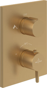 Villeroy & Boch Conum Unterputz-Thermostat TVS127002000 – Zweiwege-Mengenregulierung, Chrom, Rund