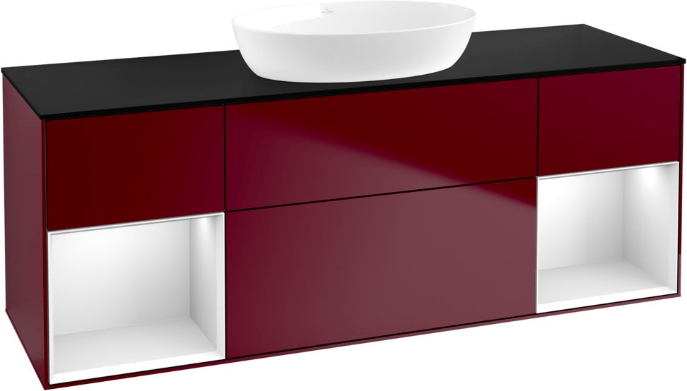 Villeroy & Boch Finion Waschtischunterschrank 1600 mm Glossy White Lacquer mit Beleuchtung