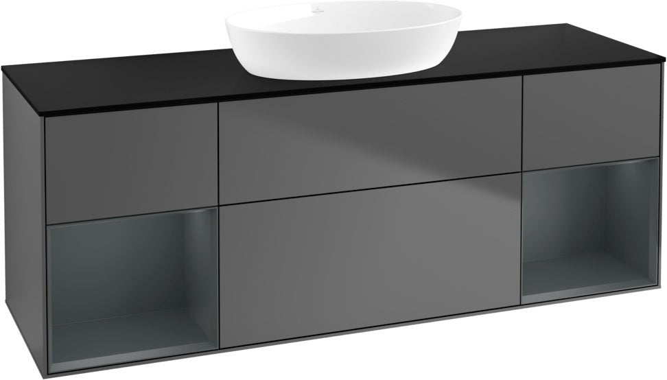 Villeroy & Boch Finion Waschtischunterschrank 1600 mm Glossy White Lacquer mit Beleuchtung