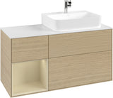 Villeroy & Boch Waschtischunterschrank Finion G141G 1200 mm Glossy White mit LED-Beleuchtung