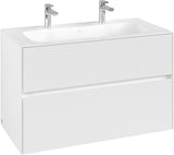 Villeroy & Boch Waschbeckenunterschrank Collaro C13900 in White Oak – 996 mm, 2 Auszüge, SoftClosing