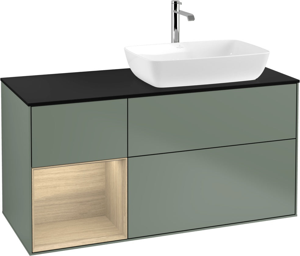 Villeroy & Boch Finion Waschtischunterschrank 1200 mm Glossy White Lacquer mit Beleuchtung