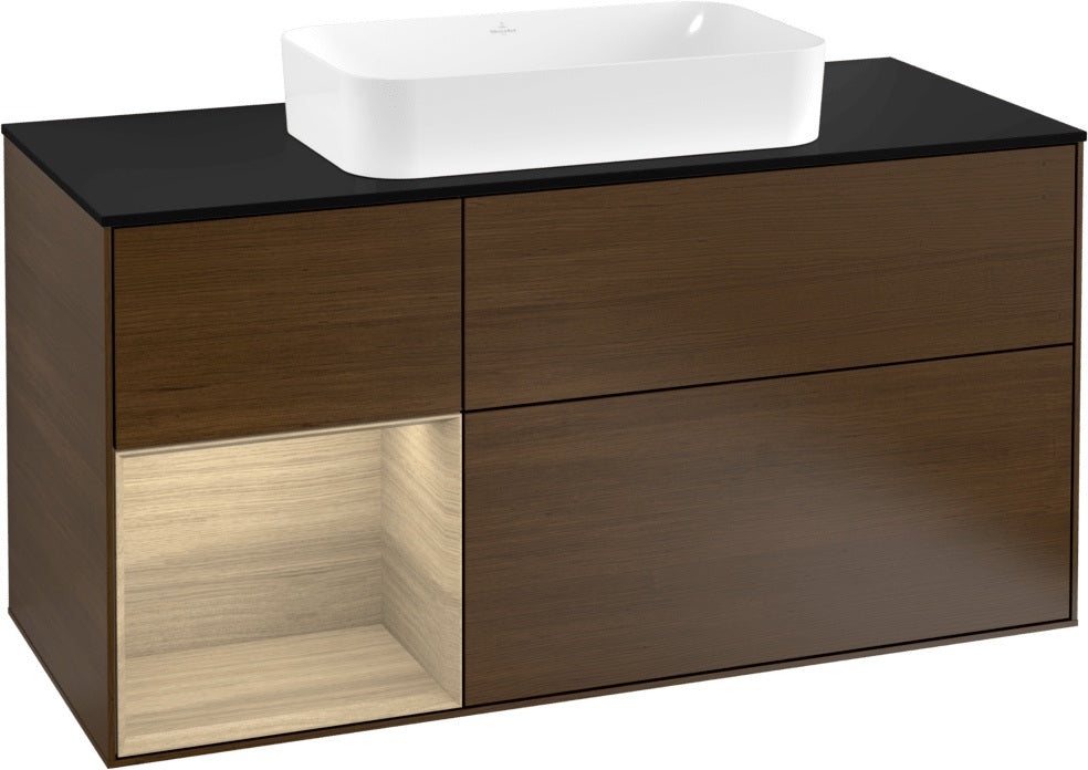 Villeroy & Boch Finion Waschtischunterschrank 1200 mm Glossy White Lacquer mit LED-Beleuchtung