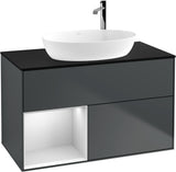 Villeroy & Boch Finion Waschbeckenunterschrank G892G 1000 mm Glossy White Lacquer mit Beleuchtung