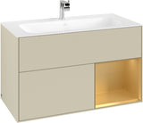 Villeroy & Boch Finion Waschtischunterschrank 996 mm White Matt Lacquer mit Beleuchtung