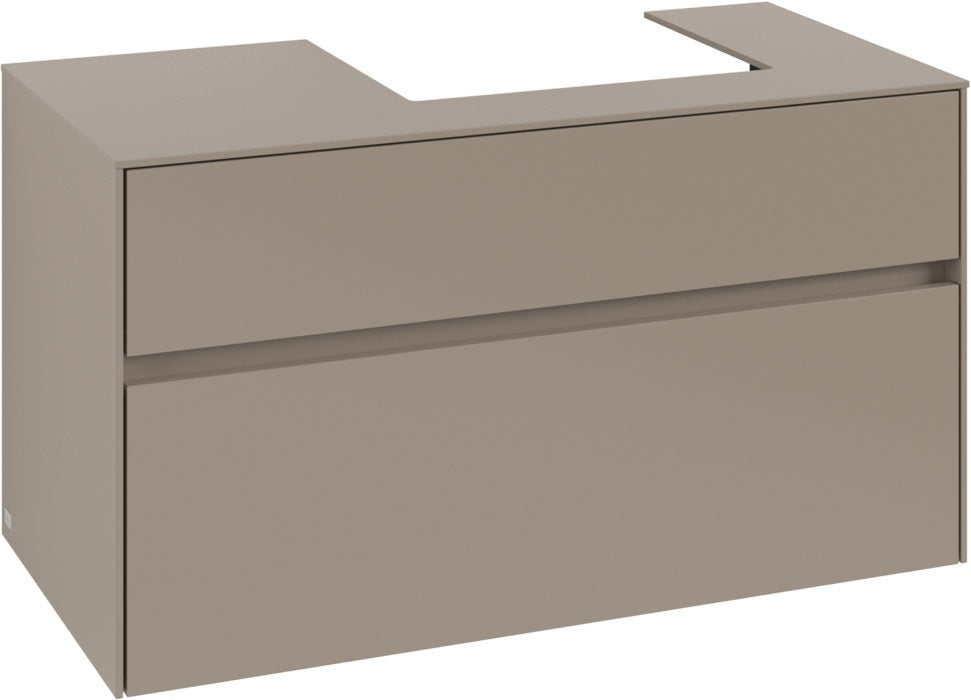 Villeroy & Boch Waschbeckenunterschrank Collaro C01500 1000 mm Taupe mit SoftClosing