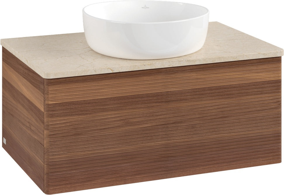 Villeroy & Boch Antao Waschtischunterschrank 800 mm – Grau Matt, 1 Auszug, Push-Open