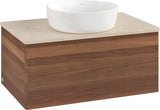 Villeroy & Boch Antao Waschtischunterschrank 800 mm – Grau Matt, 1 Auszug, Push-Open