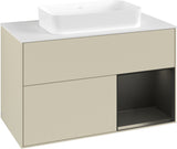 Villeroy & Boch Finion Waschtischunterschrank 1000 mm Glossy White Lacquer mit LED-Beleuchtung