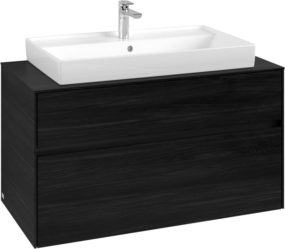 Villeroy & Boch Waschbeckenunterschrank Collaro C020 Black Oak 1000 mm – Wandmontage, SoftClosing