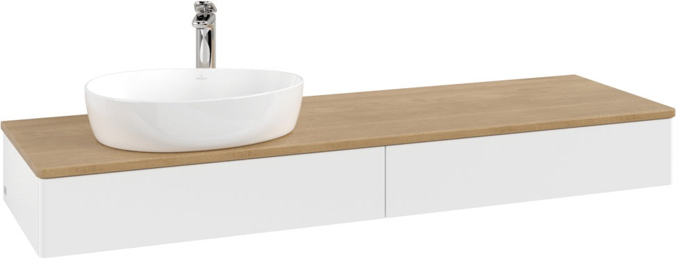 Villeroy & Boch Antao Waschtischunterschrank K15051 1600 mm White Matt Lacquer mit Hahnlochbohrung