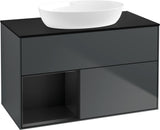 Villeroy & Boch Waschtischunterschrank Finion FA12G 1000 mm Glossy White Lacquer mit Beleuchtung