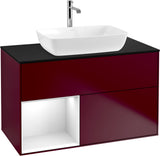 Villeroy & Boch Finion Waschbeckenunterschrank Glossy White mit Beleuchtung, 1000 mm