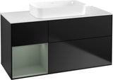 Villeroy & Boch Finion Waschbeckenunterschrank 1200 mm Walnut Veneer mit Beleuchtung