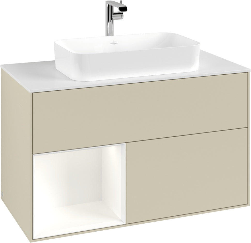 Villeroy & Boch Waschtischunterschrank Finion G241GF Glossy White Lacquer 1000 mm mit Beleuchtung