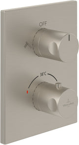Villeroy & Boch Universal Unterputz-Thermostat TVD000653000 eckig chrom – Zweiwege-Mengenregulierung