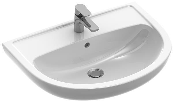 Villeroy & Boch Saval 2.0 Waschtisch 550x435 mm Weiß Alpin – Wandmontage, 1-Loch-Armatur, mit Überlauf