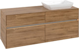 Villeroy & Boch Waschtischunterschrank Collaro C118 B0 1400 mm Kansas Oak mit Beleuchtung