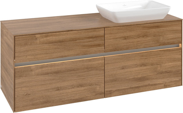 Villeroy & Boch Waschtischunterschrank Collaro C118 B0 1400 mm Kansas Oak mit Beleuchtung