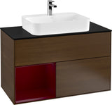 Villeroy & Boch Finion Waschtischunterschrank 1000 mm Glossy White Lacquer mit LED-Beleuchtung