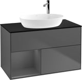 Villeroy & Boch Finion Waschbeckenunterschrank G892G 1000 mm Glossy White Lacquer mit Beleuchtung