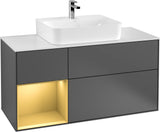 Villeroy & Boch Finion Waschtischunterschrank G161G 1200 mm Glossy White Lacquer mit LED-Beleuchtung