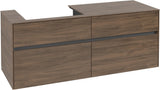 Villeroy & Boch Waschtischunterschrank Collaro Arizona Oak 1400 mm mit 4 Auszügen und Becken links