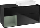 Villeroy & Boch Finion Waschtischunterschrank 120 cm Glossy White Lacquer mit Beleuchtung