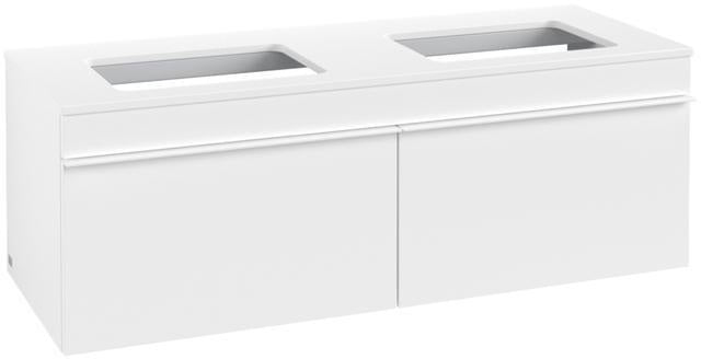 Villeroy & Boch Venticello Waschtischunterschrank 1257 mm Glossy White für 2 Waschbecken
