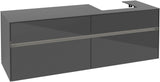 Villeroy & Boch Waschtischunterschrank Collaro C079 B0 1600 mm Glossy Grey mit Beleuchtung und SoftClosing