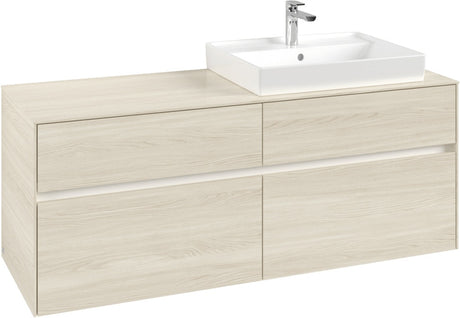 Villeroy & Boch Waschtischunterschrank Collaro C086 B0 1400 mm White Oak mit Beleuchtung und SoftClosing