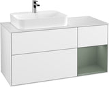Villeroy & Boch Waschtischunterschrank Finion F401G 1200 mm Glossy White Lacquer mit Beleuchtung