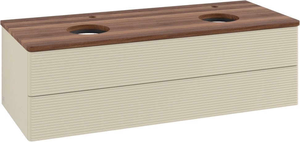 Villeroy & Boch Antao Waschtischunterschrank 1200 mm, 2 Auszüge, Push-Open, Stone Grey Matt
