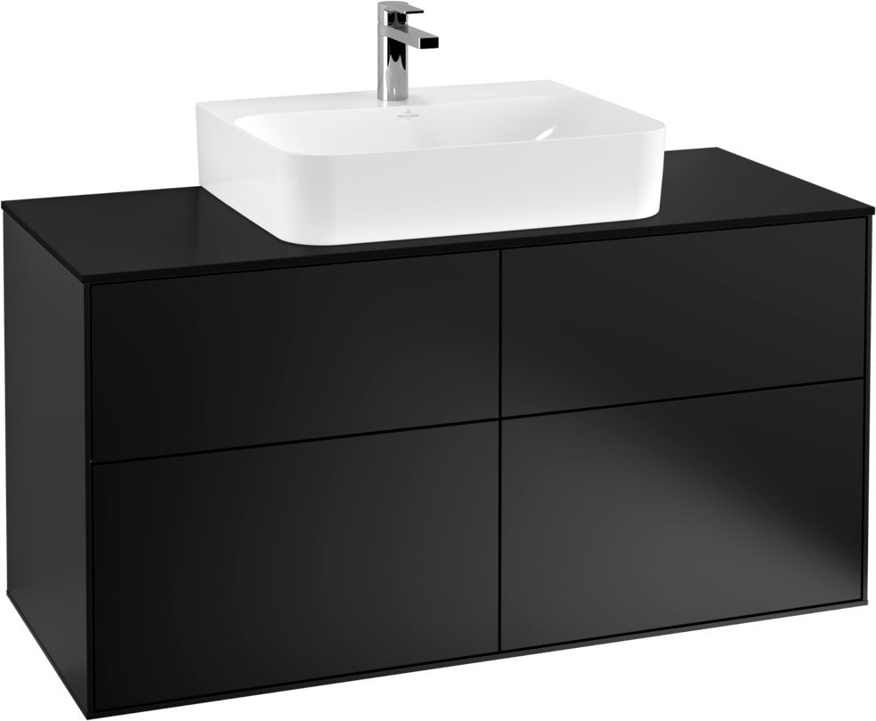 Villeroy & Boch Finion Waschbeckenunterschrank 1200 mm Glossy White Lacquer mit LED-Beleuchtung