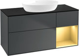 Villeroy & Boch Finion Waschtischunterschrank FA72GFGF 1200 mm Glossy White Lacquer mit LED-Beleuchtung