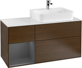 Villeroy & Boch Waschtischunterschrank Finion G141G 1200 mm Glossy White mit LED-Beleuchtung