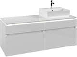 Villeroy & Boch Legato Waschtischunterschrank 1400 mm mit LED-Beleuchtung und 4 Auszügen – Glossy White