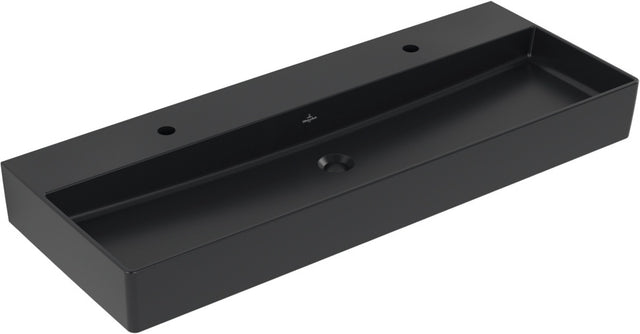 Villeroy & Boch Wandwaschbecken Memento 2.0 Pure Black CeramicPlus 1200 mm