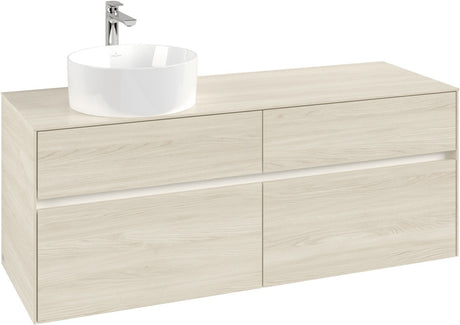 Villeroy & Boch Waschbeckenunterschrank Collaro C046 B0 1400 mm White Oak mit Beleuchtung
