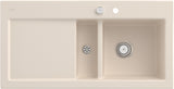 Villeroy & Boch Einbauspüle Subway 60 Ivory CeramicPlus – 1000 mm Keramik mit Abtropffläche
