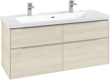 Villeroy & Boch Waschtischunterschrank Subway 3.0 C 602L0, 1272 mm, Brilliant White, mit LED-Beleuchtung